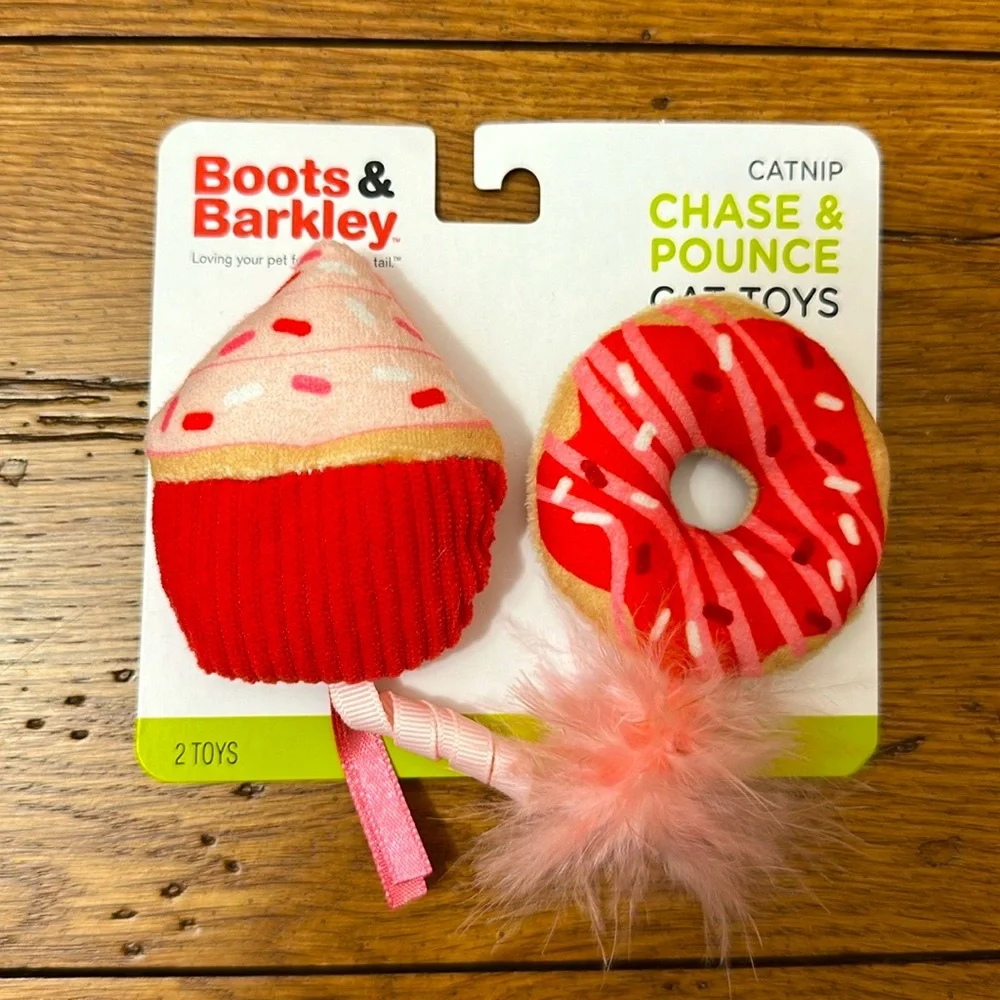 Boots & Barkley Red and Pink Cat Toys - Valentines Day